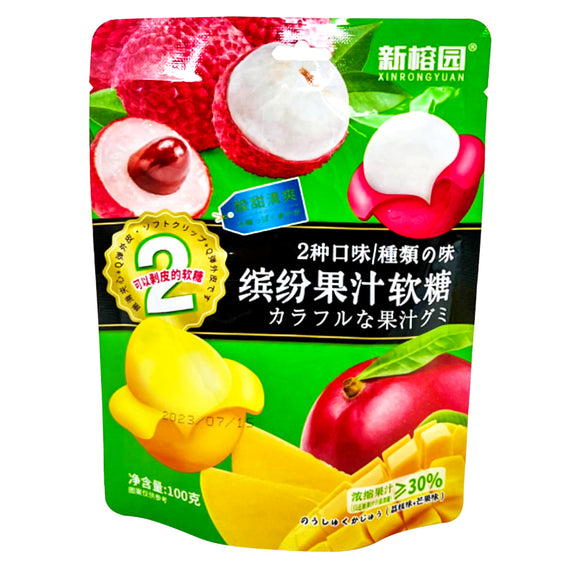 Lychee and Mango Flavor Gummy   荔枝＆芒果剝皮軟糖