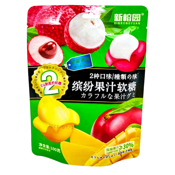 Lychee and Mango Flavor Gummy   荔枝＆芒果剝皮軟糖 -New