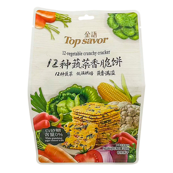 “Top Savor ”12 Vegetable Crunchy Cracker “金語”12種蔬菜香脆餅乾