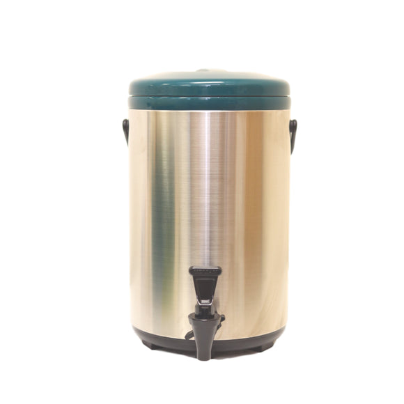 12L Stainless Steel Thermo Tank - Green (YM-1105)  12公升綠色不銹鋼綠保溫茶桶