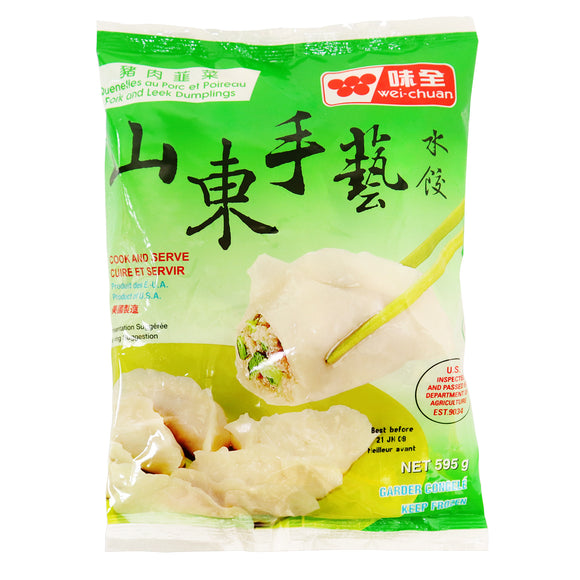 Shandong Pork & Leek Dumplings  味全韭菜豬肉水餃 （12 bags）