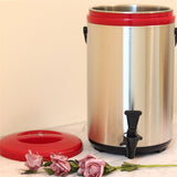 12L Stainless Steel Thermo Tank - Red (YM-1105)  12公升红色不锈钢保温茶桶