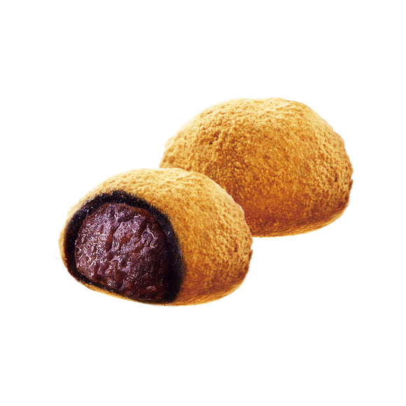 Brown Sugar Glutinous Rice Biscuit with Red Bean Filling 黑麻薯紅豆餡