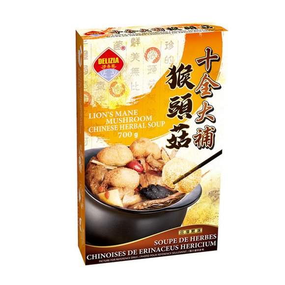 Delizia Lion's Mane Mushroom Chinese Herbal Soup 十全大補猴頭菇湯